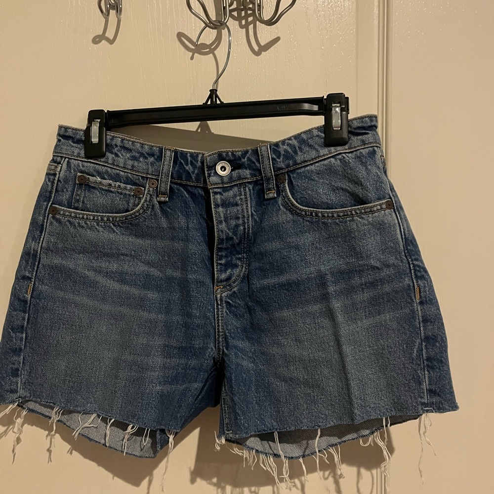 rag & bone Distressed Blue Jean Shorts